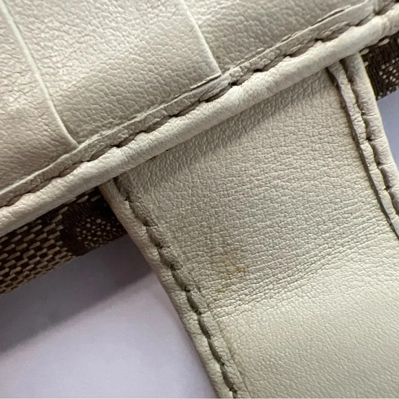 Authentic Gucci GG Long Wallet Beige White Gold Canvas Leather Monogram GUCCI - Picture 16 of 17